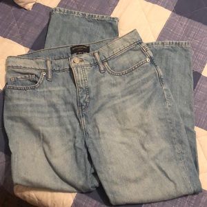 High rise crop jeans